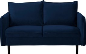 Тъмносин кадифен диван 138 cm Juli – Ropez