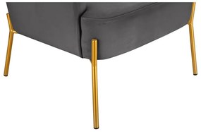 Сиво кадифено кресло Runa – Støraa