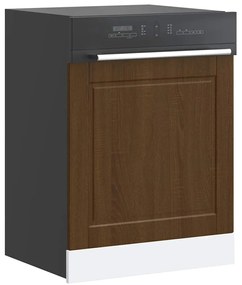 854144 vidaXL Панел за съдомиялна машина, Porto, кафяв дъб, инженерно дърво