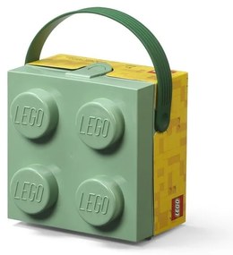 Светлозелена кутия за съхранение с дръжка - LEGO®