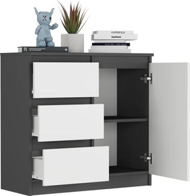 Комод R-80-S3 с чекмеджета 80 см - различни цветови варианти sonoma