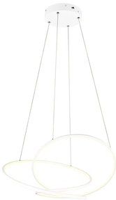 Бяло LED затъмняващо се висящо осветително тяло Darvin – Trio