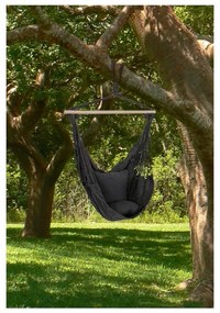 Черен подплатен висящ градински стол Tobago – Garden Pleasure