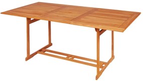 3059575 vidaXL Градински трапезен комплект, 7 части, тиково дърво масив