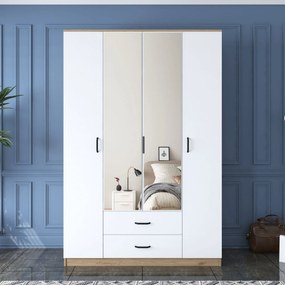 Гардероб BA131, цвят Орех Бял