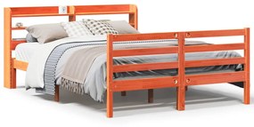 3306665 vidaXL Рамка за легло без матрак, восъчнокафяв, 160x200 см, бор масив