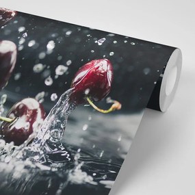 Фототапет – Зрели череши във вода