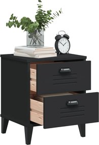 Нощно шкафче VIKEN, черно, инженерно дърво