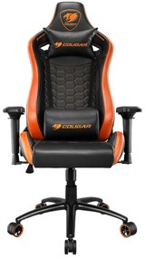 COUGAR OUTRIDER S, Gaming Chair, Body-embracing High Back Design, Premium PVC Leather, Head and Lumbar Pillow, 180º Reclining, Full Steel Frame, 4D Adjustable Armrest, Class 4 Gas Lift Cylinder