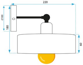 Аплик LED APP1332-1W BLACK GOLD