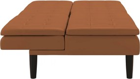 Кафяв разтегателен диван от изкуствена кожа 191 cm Maine – Støraa