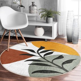 Кръгъл килим подходящ за пране и за прахосмукачки роботи ø 120 cm Comfort – Mila Home