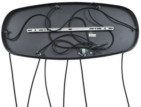 Модерен висящ лампион черен с 6 светлини - Biles