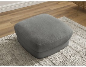 Тъмносива табуретка от прежда с примки от букле Leonore – Bobochic Paris