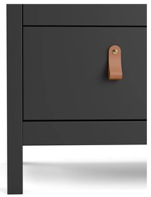 Черен нисък скрин 82x80 cm Madrid – Tvilum