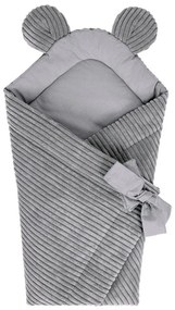 Сиво бебешко одеяло от рипсено кадифе 35x65 cm – Meowbaby