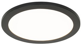 Модерна таванна лампа черна 30 см с LED IP44 - Steve