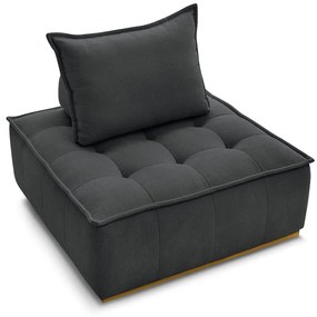 Тъмносиво шенилово кресло Elisa – Bobochic Paris