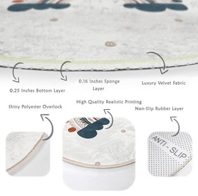 Кремав детски килим ø 120 cm Comfort - Mila Home