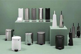 Кош за боклук с педал Brabantia NewIcon 649012, 5 л, Плавно затваряне, Противоплъзгаща основа, Сив
