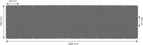 HDPE балконски екран с мрежа - защитен екран за балкони и огради Šírka: 100 cm | Dĺžka: 700 cm