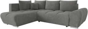 Ъглов диван Forrest-Тъмно сив-Ляв