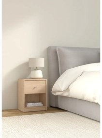 Нощно шкафче в дъбов декор с рафтове May - Tvilum