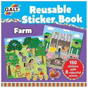 Galt - Книжка със стикери за многократна употрeба - Ферма