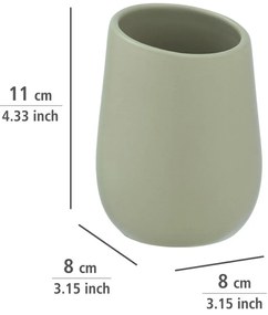 Зелена керамична чаша за четки за зъби Badi - Wenko