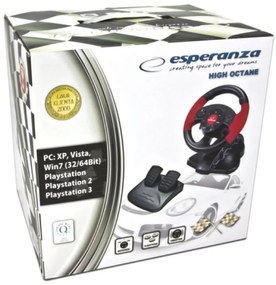 Волан с педали Esperanza Nitro EG103, 13 бутона, За PC/PS2/PS3, USB, Черен