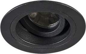 Интелигентен вграден прожектор черен кръг вкл. WiFi GU10 - Chuck