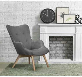 Сиво кадифено кресло Niko – Ropez