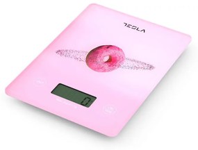 Кухненска везна Tesla KS101P, 5kg, Функция ТАРА, LED дисплей, Розов