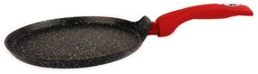 RI OL-0617-28 ТИГАН ПАЛАЧИНКИ Olina 28 см. алум.с гранит покр./черен с дръжка цвят червен