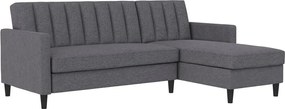 Сив сгъваем ъглов диван Celine – Støraa