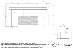 Светлокафяв разтегателен модулен ъглов диван с място за съхранение (ляв ъгъл) Lulu – Miuform