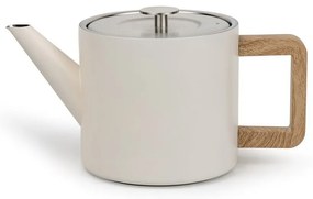 Чайник от неръждаема стомана с цедка в цвят слонова кост 1,1 l Duet Narvik – Bredemeijer