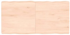 363895 vidaXL Плот за маса 120x60x(2-6) см необработено масивно дърво жив ръб