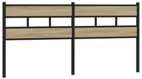 4017139 vidaXL Табла за глава Sonoma Oak 193 cm Желязо и инженерна дървесина