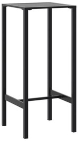 4009267 vidaXL Бар маса, черна, 50x50x110 см, прахово боядисана стомана