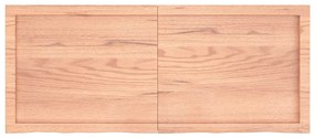 363697 vidaXL Стенен рафт светлокафяв 120x50x(2-6) см обработен масивен дъб
