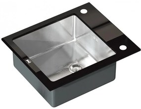 Кухненска мивка ICK 6051, неръждаема стомана, едно корито, със сифон, 60x51см