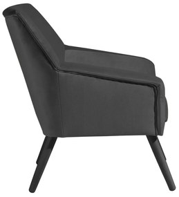 Кресло от антрацитно кадифе с черни крака Alegro - Max Winzer