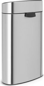 Кош за боклук Brabantia Touch Bin New 650532, 40 л, Безшумно и плавно затваряне, Плосък гръб, Инокс/мат