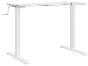 4005340 vidaXL Рамка за стоящо бюро бяло (94-135)x60x(70-114) см стомана