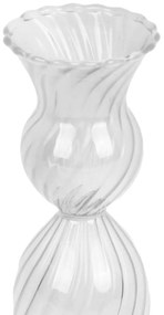 Стъклен свещник, височина 17 cm Swirl - PT LIVING