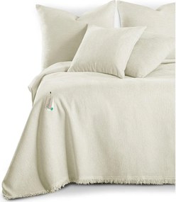 Кремаво покривало за легло от шенил 220x240 cm Talo – Filumi