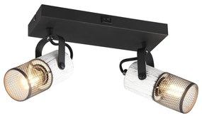 Черно-бяла стенна лампа ø 9 cm Tosh - Trio