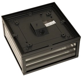 Модерна външна таванна лампа черно стъкло 2-светлина IP44 - Reims