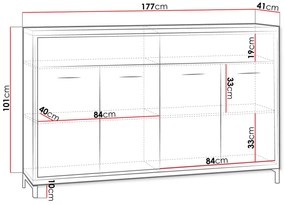 Бюфет Mediolan AT08-Natural Special-With foot